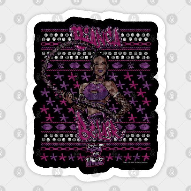 Bianca Belair Christmas Ugly Sticker by Holman